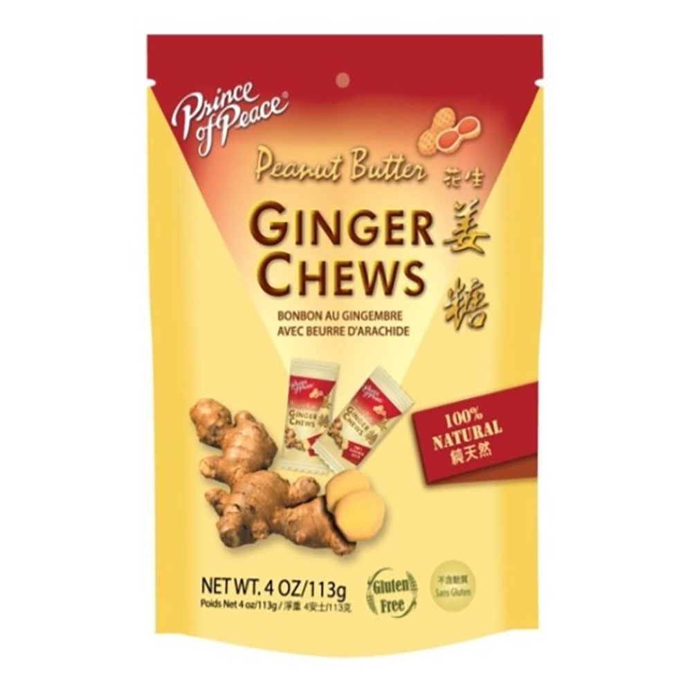 Ginger chews - Peanut Butter 4 oz