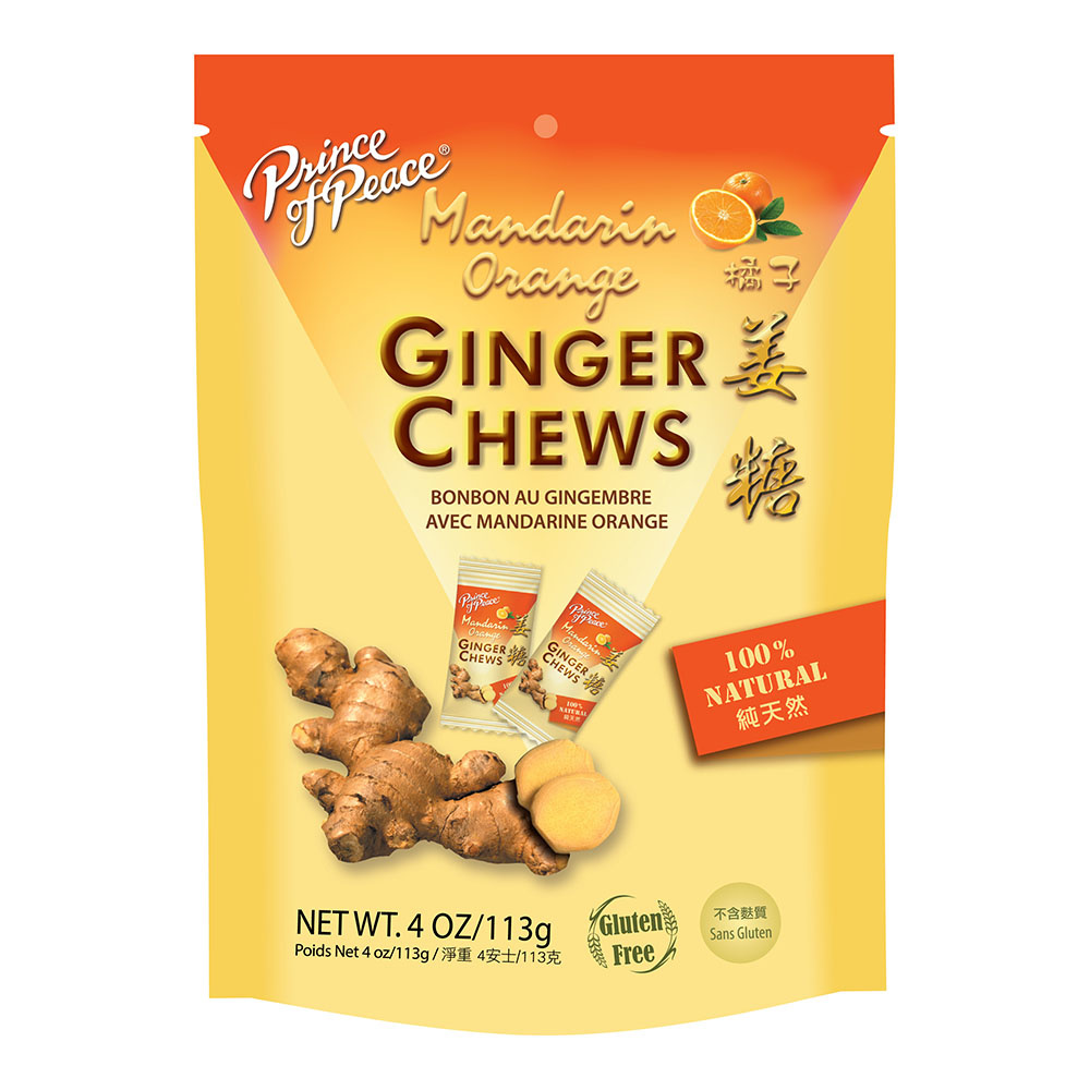 Ginger chews - Mandarin Orange 4 oz