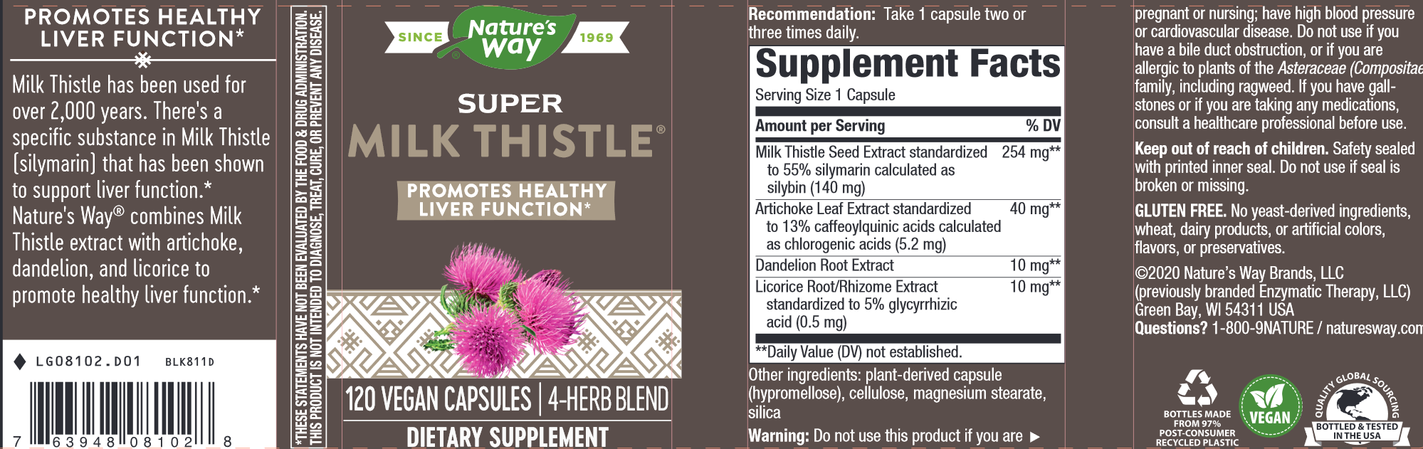 Super Milk Thistle 120 vegcaps