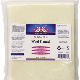 Wool Flannel  castor oil pack -- 12 x 27