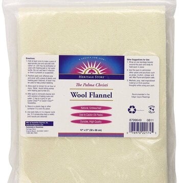 Wool Flannel  castor oil pack -- 12 x 27