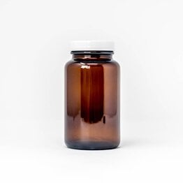 Amber Capsule Bottle W/Lid