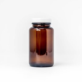 Amber Capsule Bottle W/Lid