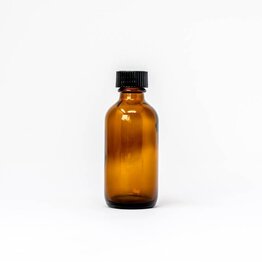 2 oz Amber Glass Bottles W/Flat Lid