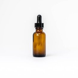 1 oz Amber Glass Bottle w/Dropper