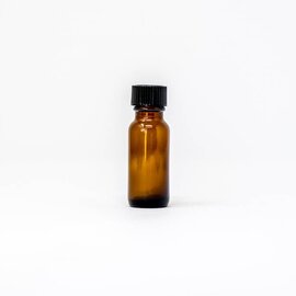 1/2 oz Amber Glass Bottles W/ Flat Lid