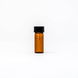 1/4 oz Amber Glass Bottles W/Flat Lid