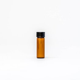 1/8 oz Amber Glass Bottles W/Lid