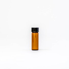 1/8 oz Amber Glass Bottles W/Lid