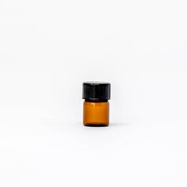 1 ml Amber Glass Bottles W/Flat Lid
