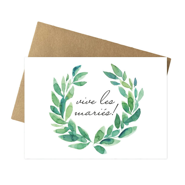 Stephanie Reniere Greeting Card Vive Les Maries Habitude Design Inc