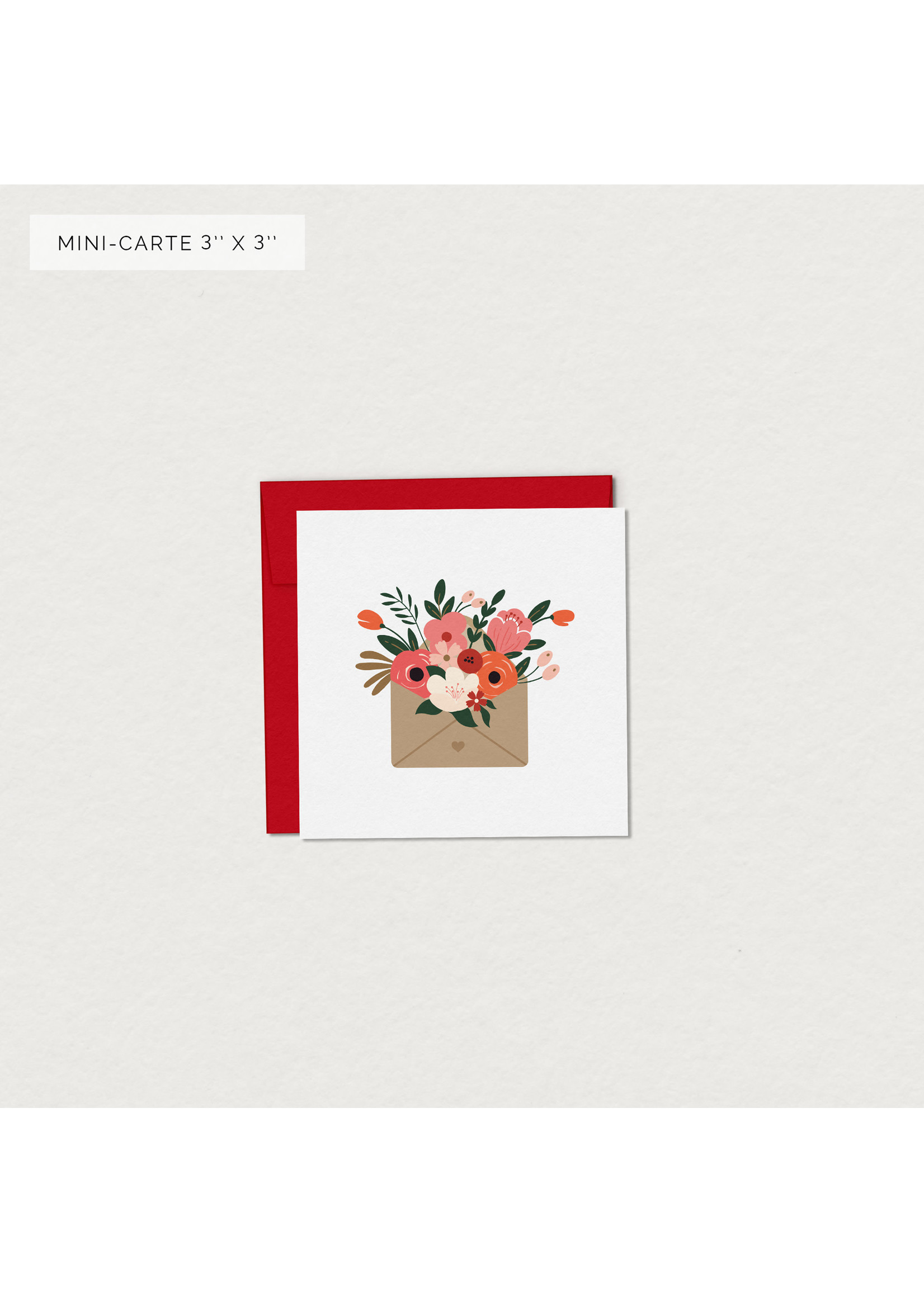 Mimosa Design Carte de souhaits - Courrier du coeur mini