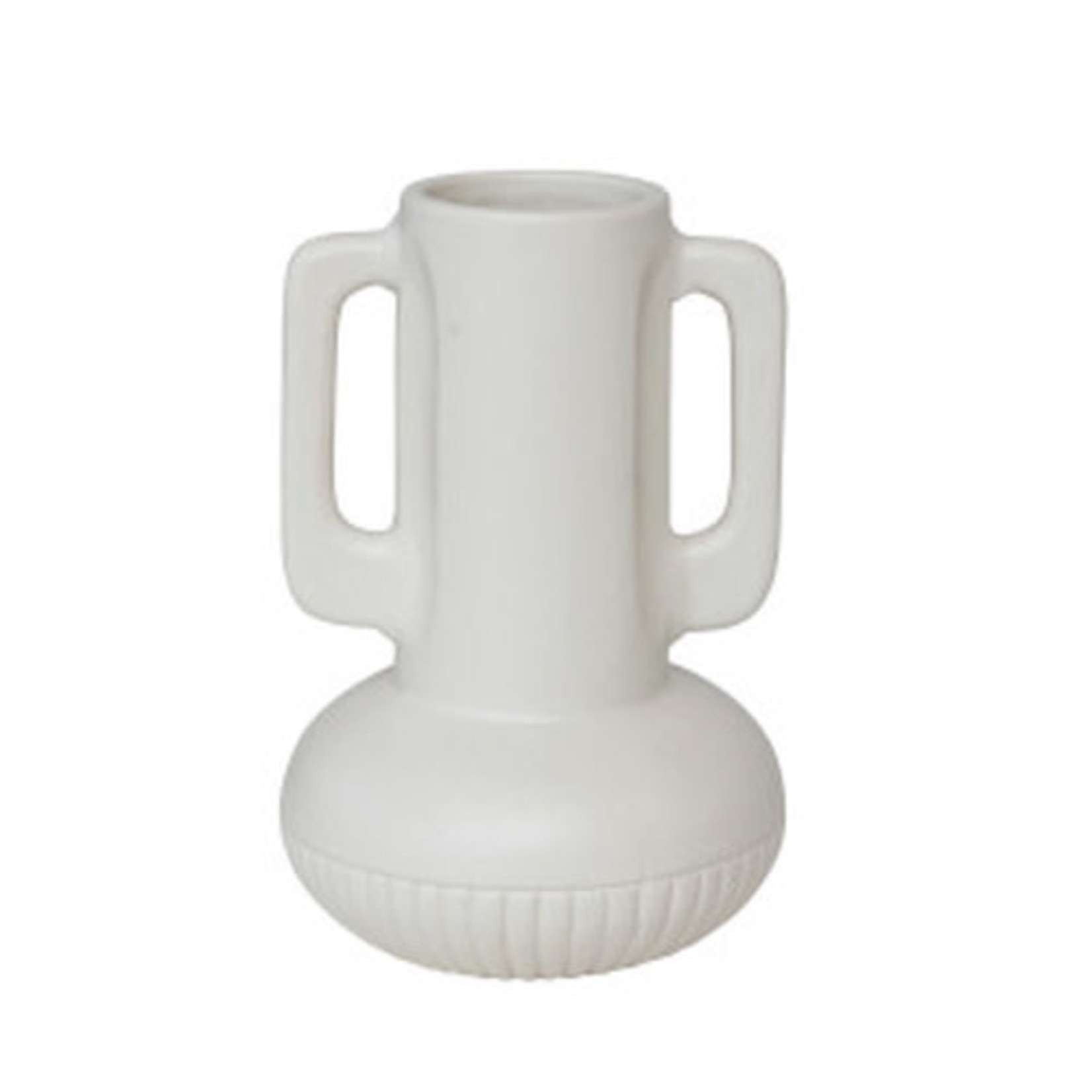 Vase en céramique avec poignées blanches