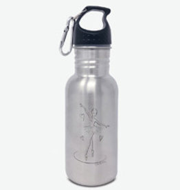 Capezio A3017 Ballerina Girl's Silver Water Bottle