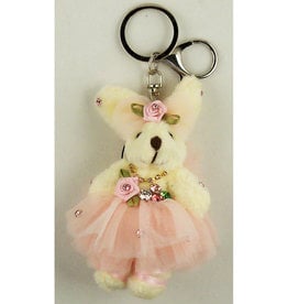 Ballerina Bunny Bling Key Ring 77810