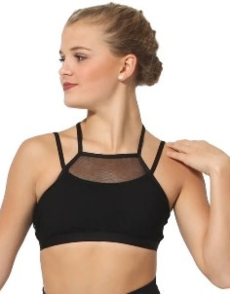 Body Wrappers Mesh Cami Bra Top MT225 Black - Encore Dancewear