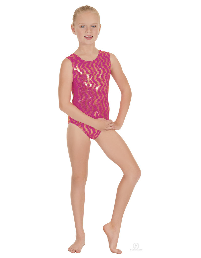 Eurotard Girls Iridescent Gymnastics Tank Leotard - 9789