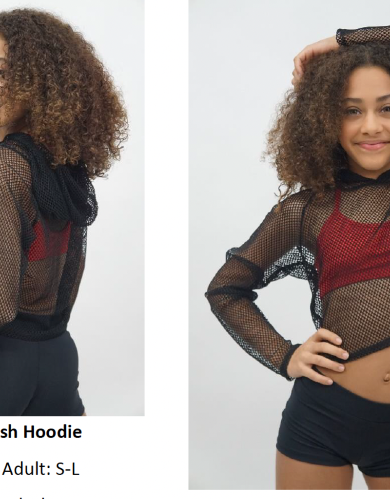 Trendy Trends Mesh Crop Hoodie K1006JR-