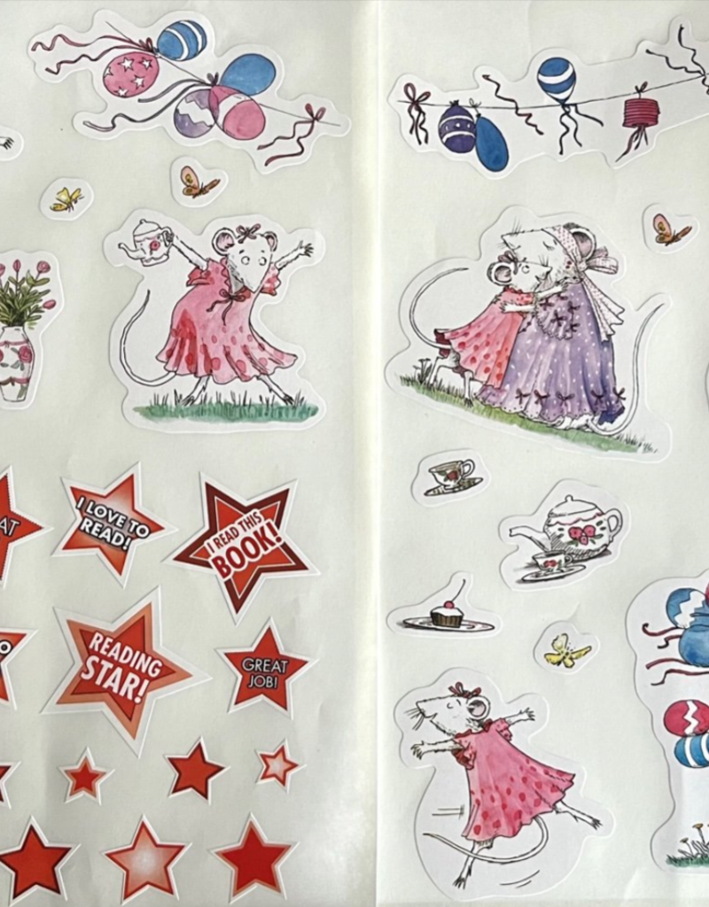 Angelina Ballerina and The Tea Party Books w/Stickers