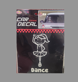 G141 Ballerina Window Sticker WHT