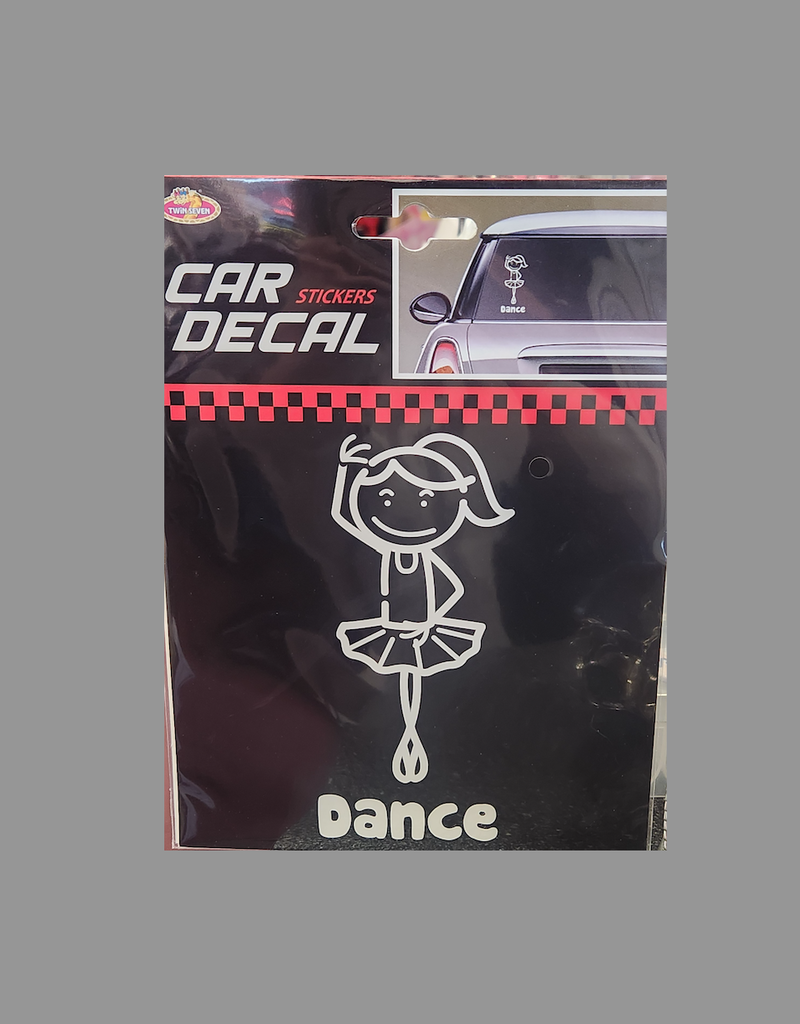 G141 Ballerina Window Sticker WHT