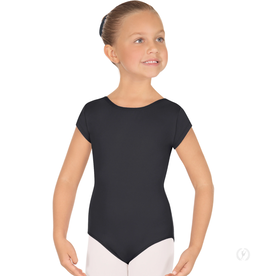 Eurotard 44475c - Girls Microfiber Short Sleeve Leotard