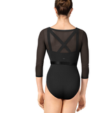 Bloch M7064L 3/4 Sleeve Mesh Top