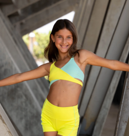 Honeycut 2-Tone Classic Wrap Top Child