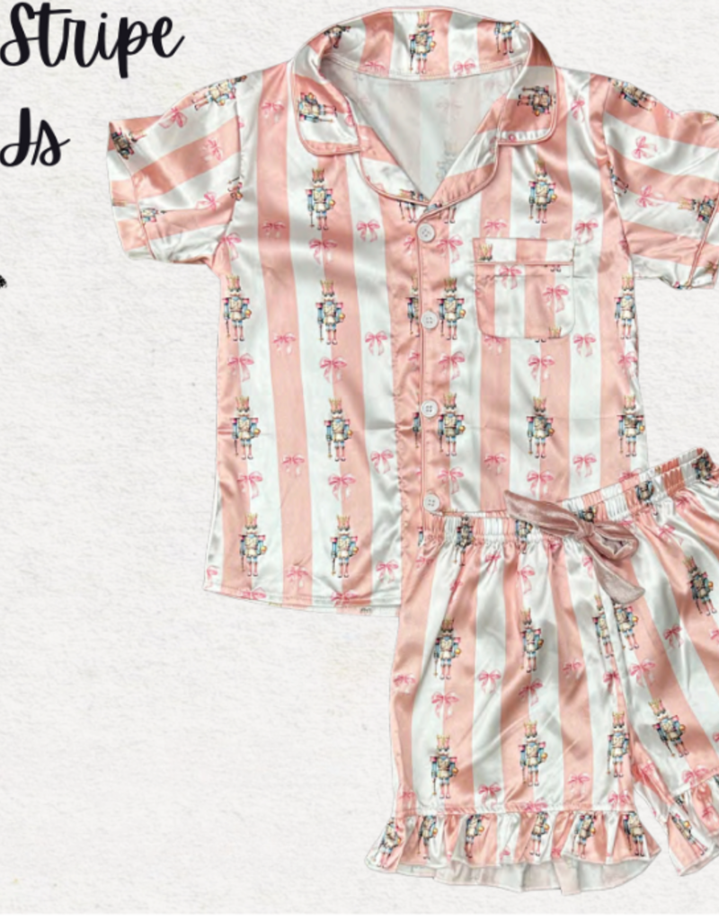 Trendy Trends Youth Nutcracker Stripe PJs Set