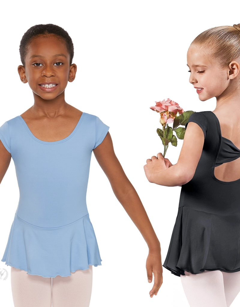 Eurotard 44285 Microfiber Bow Back Cap Sleeve Dance Dress