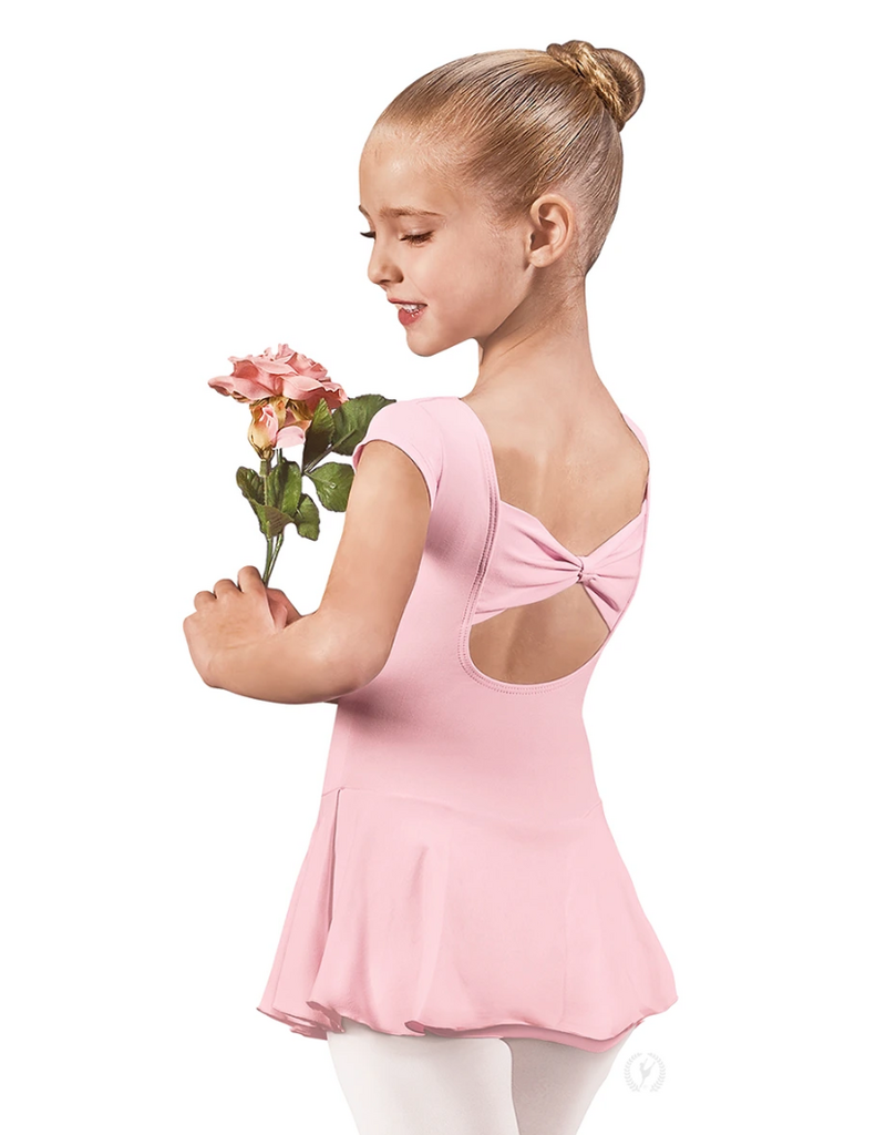 Eurotard 44285 Microfiber Bow Back Cap Sleeve Dance Dress