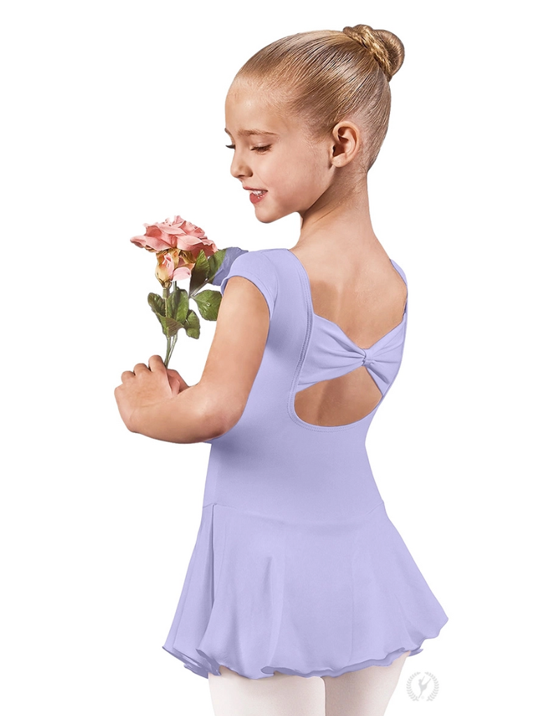 Eurotard 44285 Microfiber Bow Back Cap Sleeve Dance Dress