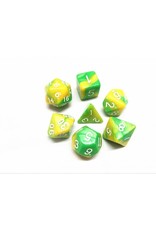 HD Dice, LLC. Blend Green-Yellow Poly Dice (7)