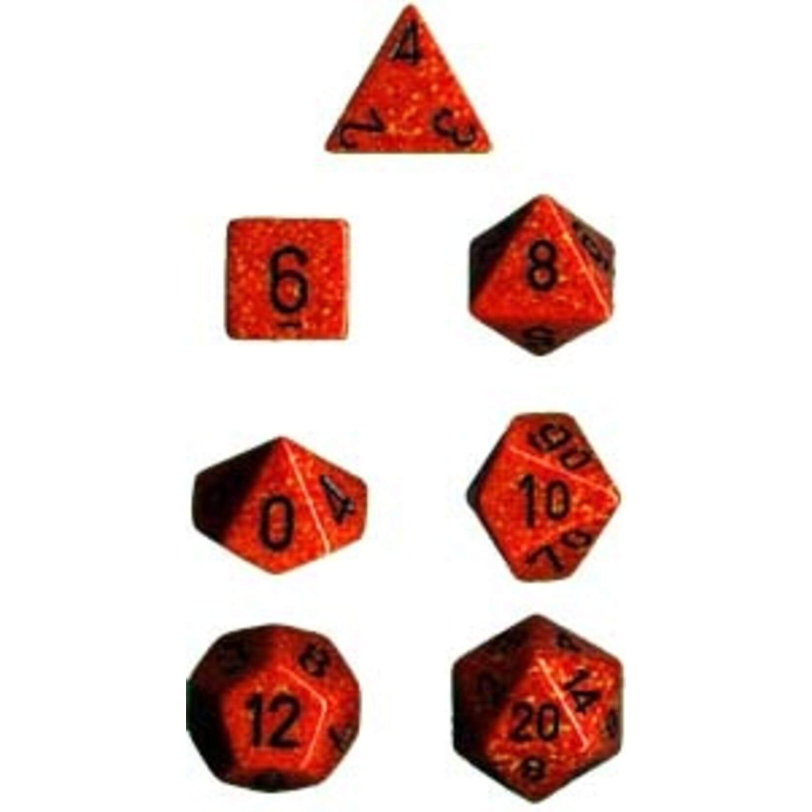 Chessex Speckled Fire Polyhedral 7-Dice Set
