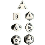 Chessex Opaque White/black Polyhedral 7-Dice Set
