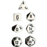 Chessex Opaque White/black Polyhedral 7-Die Set