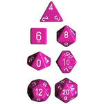 Chessex Opaque Light Purple/white Polyhedral 7-Die Set