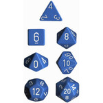 Chessex Opaque Poly Light Blue/White (7)