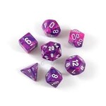 Chessex Festive Violet/white Polyhedral 7-Dice Set