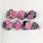 Chessex Gemini Black-Pink/white Polyhedral 7-Dice Set