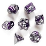 Chessex Gemini Purple-Steel/white Polyhedral 7-Dice Set