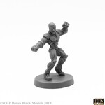 Reaper Miniatures Bones Black: Slade Cyborg Hero