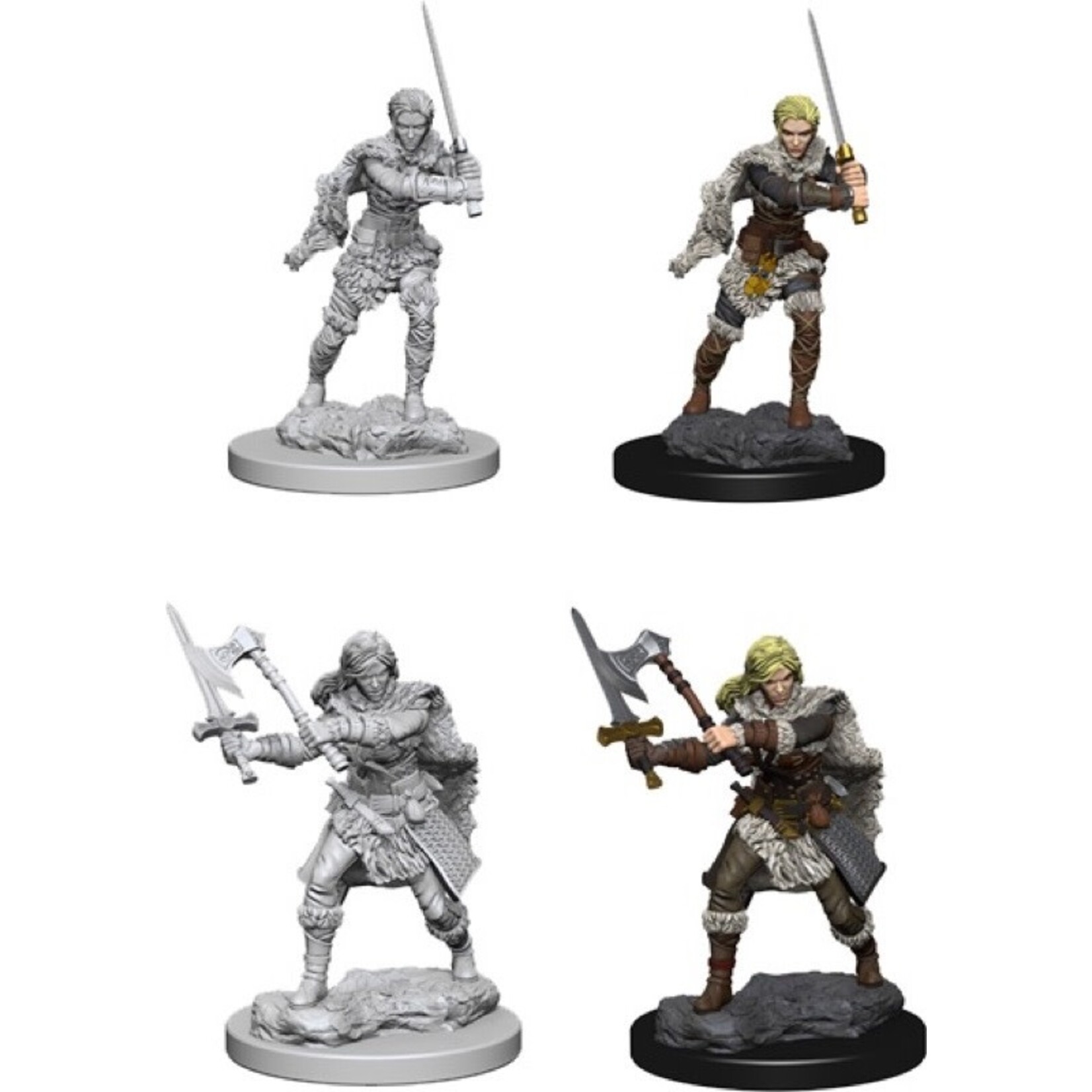 Wizkids DND Unpainted Minis Wave 1 Female Human Barbarian