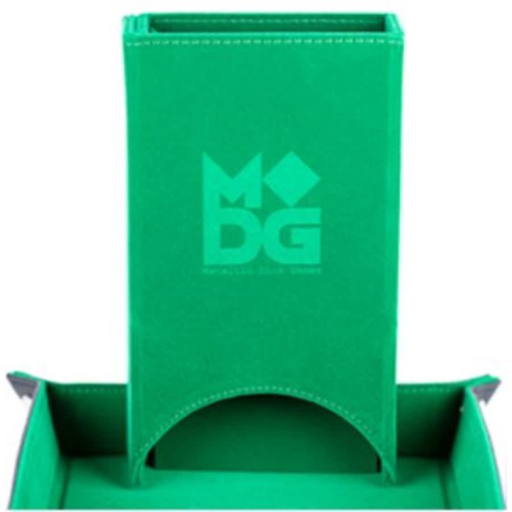 Metallic Dice Games Fold Up Velvet Dice Tower: Green