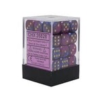 Chessex Gemini Blue-Purple/gold 12mm d6 Dice Block (36 dice)