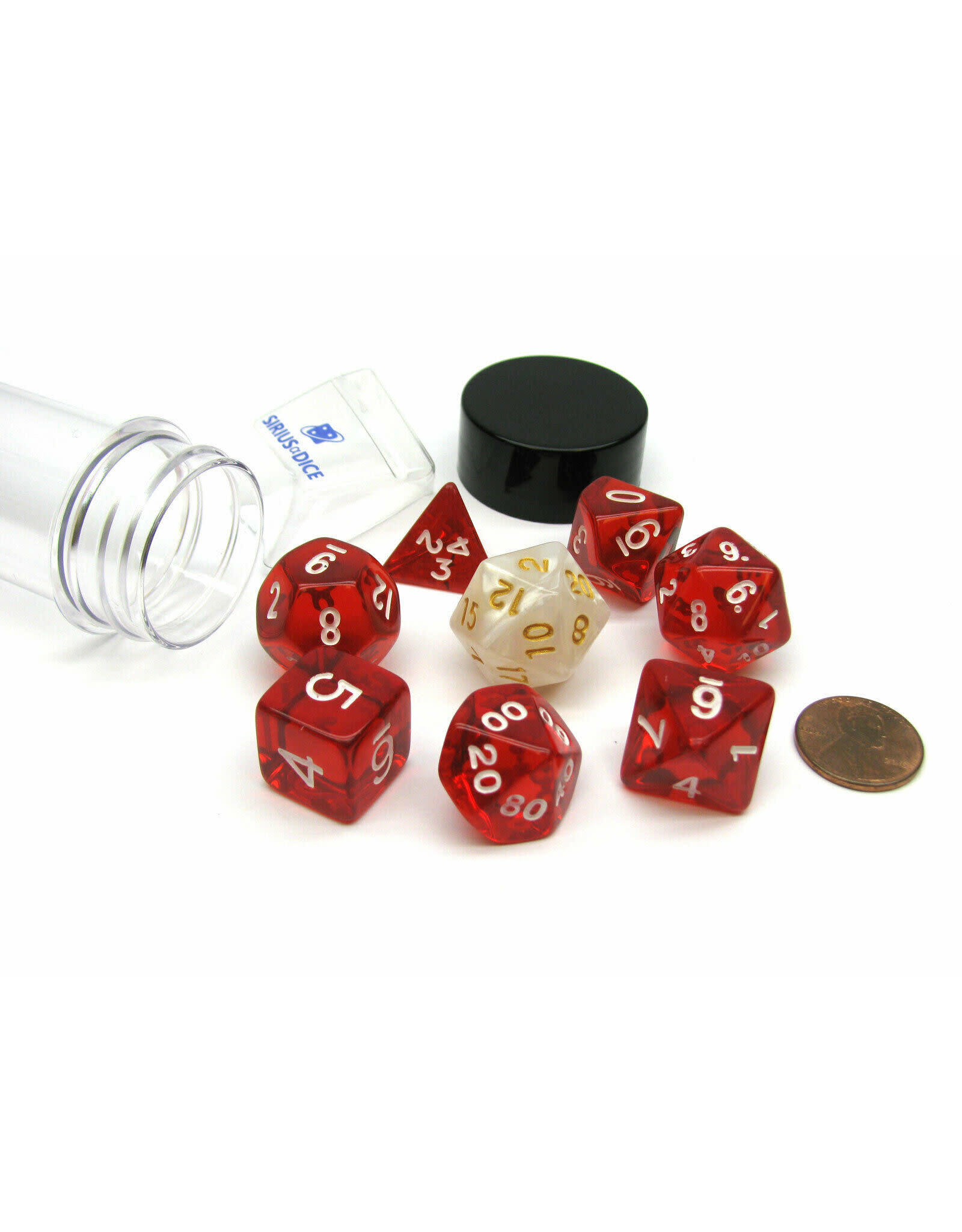 Sirius Dice Rpg Dice Set 7 Translucent Red Resin The Guild House