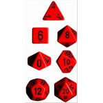 Chessex Opaque Red/black Polyhedral 7-Dice Set
