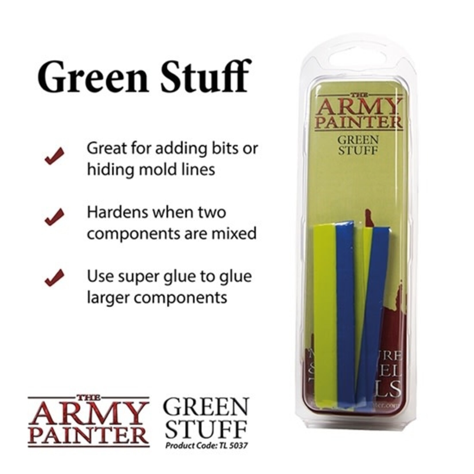 Army Painter Miniature & Model Tools: Kneadatite Green Stuff