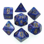 Chessex Lustrous Purple/gold Polyhedral 7-Dice Set