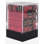 Chessex Gemini® 12mm d6 Black-Red/gold Dice Block (36 dice)